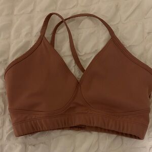 Seamless Tan Sports Bra for Women